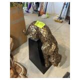 METAL WILD CAT SCULPTURE, APPROX. 26 IN TAIL TO NO