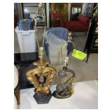 MONKEY LAMP 24 IN TALL AND DECORATIVE LAMP 33 IN T