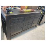 5 DRAWER 2 DOOR BUFFET, 72 IN X 20 IN X 38 IN, NO