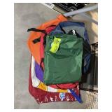 GROUP OF TOTE BAGS, BACK PACKS