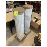 PAIR OF CERAMIC PLANT STANDS 36 IN TALL