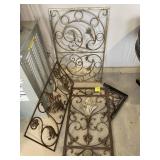 GROUP OF DECORATIVE METAL WALL ART, 15 IN X 29.5 U