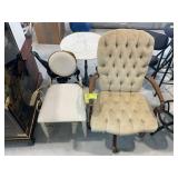 GROUP INCLUDING 5 STAR BASE WOODEN OFFICE CHAIR AN