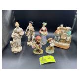 GROUP OF VINTAGE DECORATIVE FIGURINES AND MUSICAL