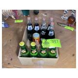 BOX WITH VINTAGE SUN-DROP AND COCA-COLA BOTTLES, F