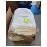 BOX WITH MISC THROW BLANKETS