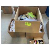3 BOXES OF MISC TOWELS, HAND TOWELS, ETC