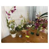 GROUP OF ARTIFICIAL FLOWER ARRANGEMENTS