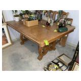 DINING ROOM TABLE WITH TWO MATCHING CHAIRS, 67.5 I