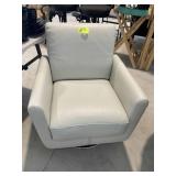 LEATHER SWIVEL SIDE CHAIR