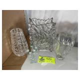 GROUP OF GLASS VASES, 6.5 TO 8.5 IN