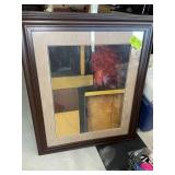 GROUP OF 3 FRAMED AND MATTED WALL ABSTRACT PRINTS,