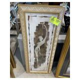 PAIR OF MIXED MEDIA SILHOUETTE ART WORK, APPEARS T