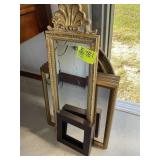 GROUP OF FRAMED WALL MIRRORS, 18 IN SQ, 18 IN X 24