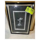 GROUP INCLUDING FRAMED AND MATTED MIXED MEDIA COLL
