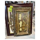 GROUP INCLUDING METAL WALL ART 23 IN X 18 IN AND F