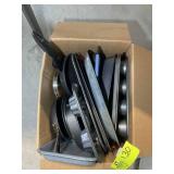 GROUP OF MISC BAKING DISHES, CAST IRON PAN, ETC