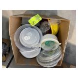 GROUP OF PLASTIC STORAGE CONTAINERS