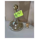 APPEARS TO BE VINTAGE ITALIAN CRACKLE GLASS WINE D