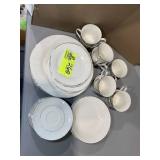 34 PCS OF IVORY FANTASY DINNERWARE