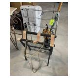 GROUP INCLUDING SUITE CASE STAND, QUILT RACK AND U