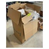 LARGE BOX OF ASSORTED LINENES, TABLE CLOTHS, SHEET