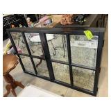 LARGE WALL MOUNT TV CABINET WITH MIRRORED DOORS, 6