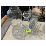 GROUP OF GLASS VASES