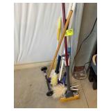 MISC GROUP INCLUDING MOPS, SQUEEGEES, DUSTER
