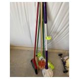 MISC GROUP INCLUDING BROOMS, MOP, LIBMAN DUST MOP,
