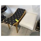 PAIR OF STOOLS, WHITE 17 IN SEAT HEIGHT, OTHER 18