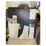 ABSTRACT PRINT ON CANVAS 30 IN X 36 IN AND FRAMED