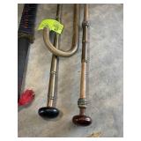 GROUP INCLUDING WALKING STICKS AND SWORD