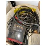 BOX WITH MISC CABLES, ETC