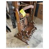 VINTAGE WOOD AND METAL DOLL SWING, 18 IN X 12 IN X