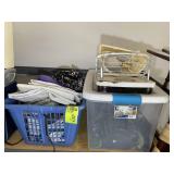 GROUP OF MISC HOME Dï¿½COR, METAL BASKET,  WALL HANG