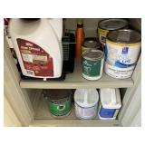 CONTENTS OF CABINET, SPRAYERS, SPRINKLERS, MISC