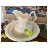 WASH BOWL AND PITCHER