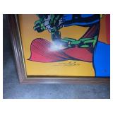 PAIR OF FRAMED SUPER HERO PRINTS, 1978 DC COMICS S