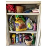 CONTENTS OF CABINET, GARDEN SUPPLIES