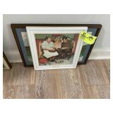 LANDSCAPE PRINT AND NORMAN ROCKWELL PRINT
