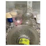GLASE VASES AND PITCHERS