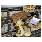 LARGE GROUP OF MISC ITEMS, CERAMIC FIGURINES DUCK