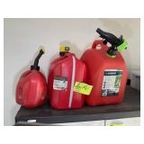 GROUP OF PLASTIC GAS CANS