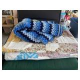 AFGHAN AND HOMEMADE QUILT