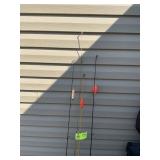 GROUP OF 4 MISC FISHING POLES AND REELS