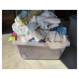 TOTE WITH MISC TOWELS, HEATING PAD