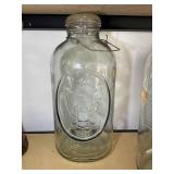 LARGE 4 GALLON BALL IDEAL GLASS CANNING JAR