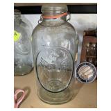 LARGE 4 GALLON BALL IDEAL GLASS CANNING JAR