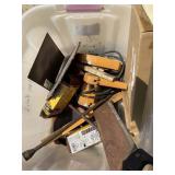 GROUP INCLUDING CIRCULAR SAW, TAPE MEASURE, HAND S